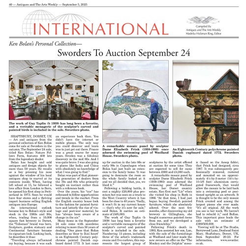 Ken Bolan's Personal Collection Sworders To Auction September 24
